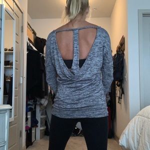Open back yoga sweater
